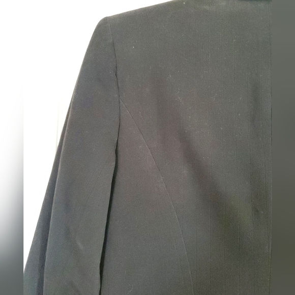 Philippe DUBUC Black Soft 100% Cotton Stylish w/ Pockets Mid-Length Blazer, Sz 8 - Picture 12 of 16